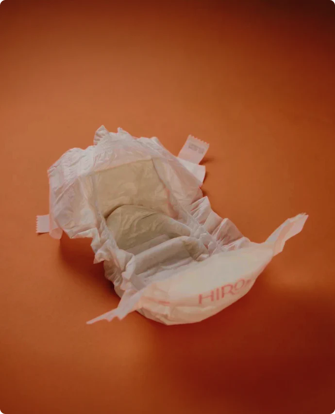 natural and unbleached diaper