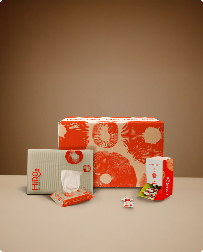 HIRO Diapers Monthly Diaper and Wipes Bundle