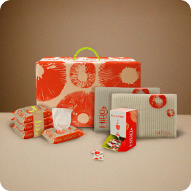 HIRO Diapers Monthly Diaper and Wipes Bundle